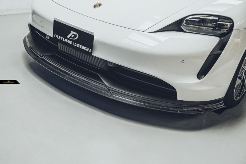 Porsche Taycan (9J1) Future Design Carbon Fibre Front Lip - Future Design Front Lip